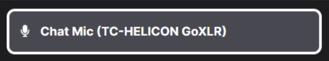 Chat Mic Output